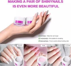 Royala Acrylpoeders Helder Wit Roze - Acryl Starters Set - Acryl Poeder Helder - Acryl Poeder Wit - Acryl Poeder Roze - Nailart - Acryl Set -Beroemde Cosmetica Winkel 1200x1120