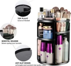 ESSIBLE Make-Up Organizer - 360° Roterend - Opbergbox - Opbergdoos Cosmetica - Sieradendoos - Nagellak - Lippenstift - Zwart 14 ESSIBLE Make-Up Organizer - 360° Roterend - Opbergbox - Opbergdoos Cosmetica - Sieradendoos - Nagellak - Lippenstift - Zwart -Beroemde Cosmetica Winkel 1200x1122 4