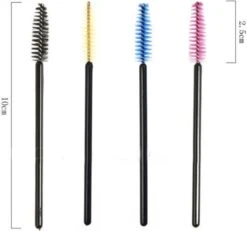 Merkloos Wimperborstel 50 Stuks Voor Wimper Extensions - Make-up - Mascara - Wimper Borsteltjes - Wenkbrauw Borsteltje - Oog Borstel - Zwart -Beroemde Cosmetica Winkel 1200x1124 5