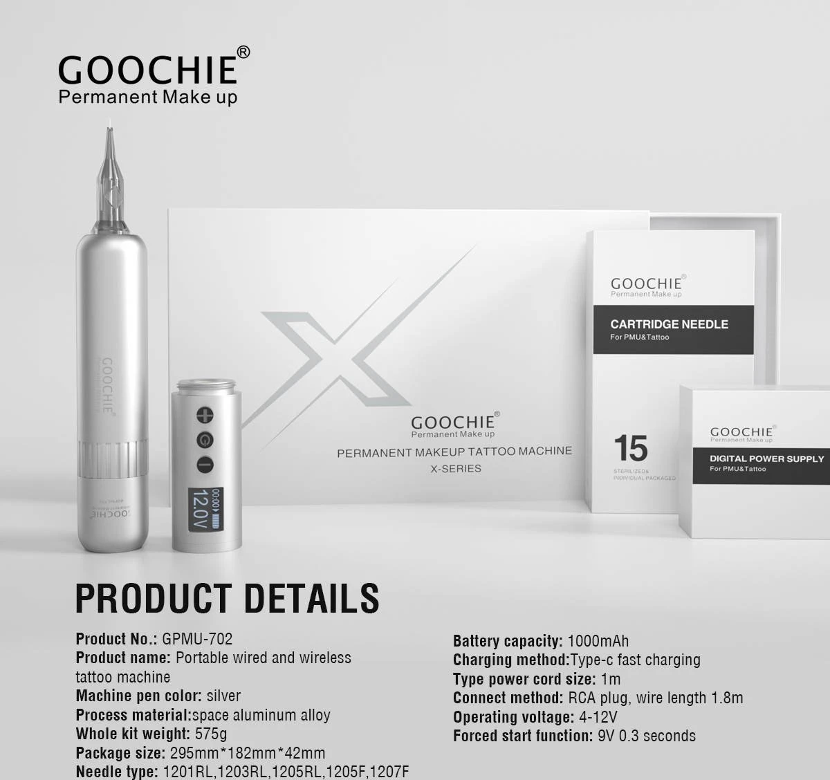 Goochie - Permanente Make-Up Pen – Draadloos – Permanente Make-Up Machine - Powderbrowse – Hairstroke – Wenkbrauwen – Lippen – Eyeliner - Pmu 3 Goochie - Permanente Make-Up Pen – Draadloos – Permanente Make-Up Machine - Powderbrowse – Hairstroke – Wenkbrauwen – Lippen – Eyeliner - Pmu
