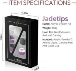 Acrylnagels Set | Nail Art | Liquid MMA Free | Wit, Roze & Transparant -Beroemde Cosmetica Winkel 1200x1129 2