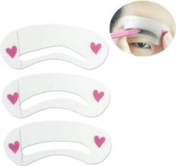 Merkloos Wenkbrauw Sjablonen (set Van 3) - Epileren - Wenkbrauwen Tekenen - Wenkbrauwpotlood - DisQounts