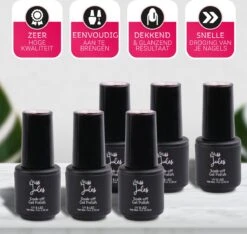Miss Jules - 6-Delige Gellak Starterspakket - Nagellak - Kleur Rood & Roze - Glanzend & Dekkend Resultaat -Beroemde Cosmetica Winkel 1200x1138 4