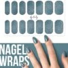 By Emily - Nagel Wrap - Sparkly Turquoise | 14 Stickers | Nail Wrap | Nail Art | Trendy | Design | Nagellakvrij | Eenvoudig | Nagel Wrap | Nagel Stickers | Folie | Zelfklevend | Sjablonen -Beroemde Cosmetica Winkel 1200x1138 7