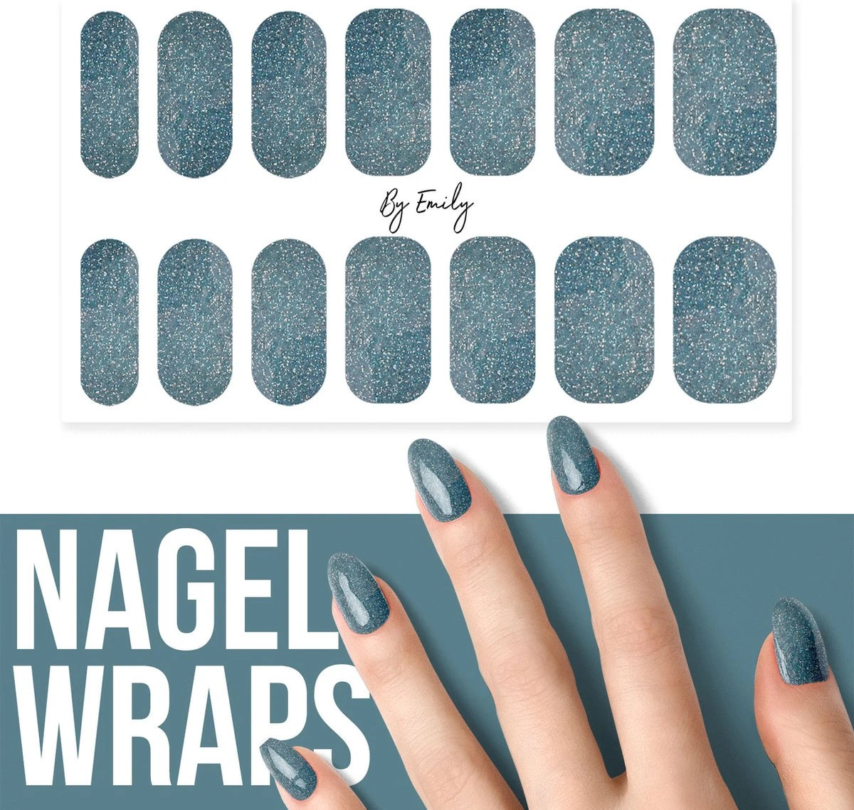 By Emily - Nagel Wrap - Sparkly Turquoise | 14 Stickers | Nail Wrap | Nail Art | Trendy | Design | Nagellakvrij | Eenvoudig | Nagel Wrap | Nagel Stickers | Folie | Zelfklevend | Sjablonen 3 By Emily - Nagel Wrap - Sparkly Turquoise | 14 Stickers | Nail Wrap | Nail Art | Trendy | Design | Nagellakvrij | Eenvoudig | Nagel Wrap | Nagel Stickers | Folie | Zelfklevend | Sjablonen