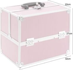 AREBOS Cosmeticakoffer Beauty Case Multikoffer 15 L Roze -Beroemde Cosmetica Winkel 1200x1145 7