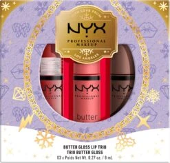 NYX Professional Makeup - Holidays 2022 Mrs Claus - Butter Gloss Trio - Lip Gloss -Beroemde Cosmetica Winkel 1200x1150 6