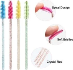 Wegwerp Wimper En Wenkbrauw Borsteltjes - Mascara Borsteltjes - Roze Glitter - 50 Stuks -Beroemde Cosmetica Winkel 1200x1155 15