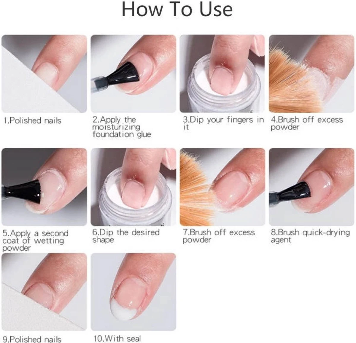 Navulset Flesjes Dippoeder Dipping Powder Activator Basecoat Topcoat Brush Saver Dippn 5 Navulset Flesjes Dippoeder Dipping Powder Activator Basecoat Topcoat Brush Saver Dippn - Afbeelding 3