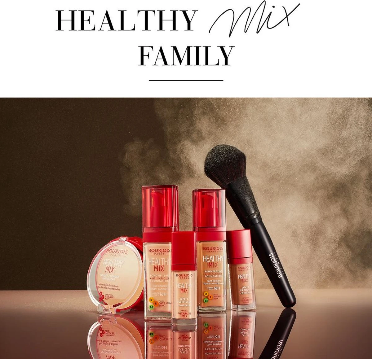 Bourjois Healthy Mix Compact Poeder - 03 Rose Beige 11 Bourjois Healthy Mix Compact Poeder - 03 Rose Beige - Afbeelding 9