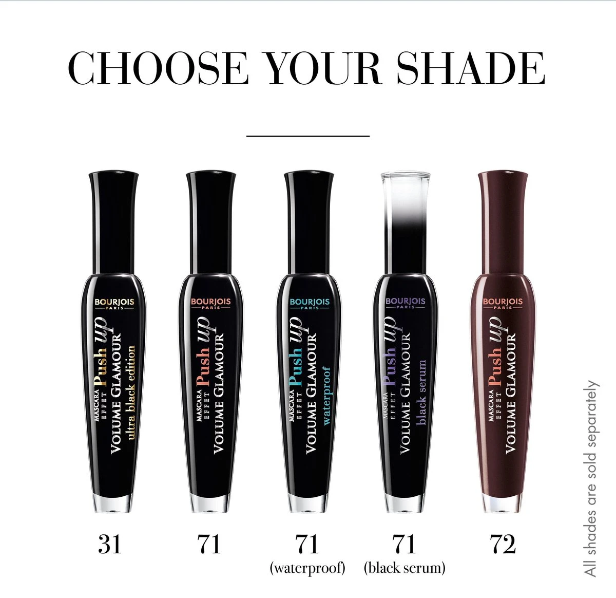 Bourjois Volume Glamour Push Up Waterproof - 71 Black - Mascara 8 Bourjois Volume Glamour Push Up Waterproof - 71 Black - Mascara - Afbeelding 6