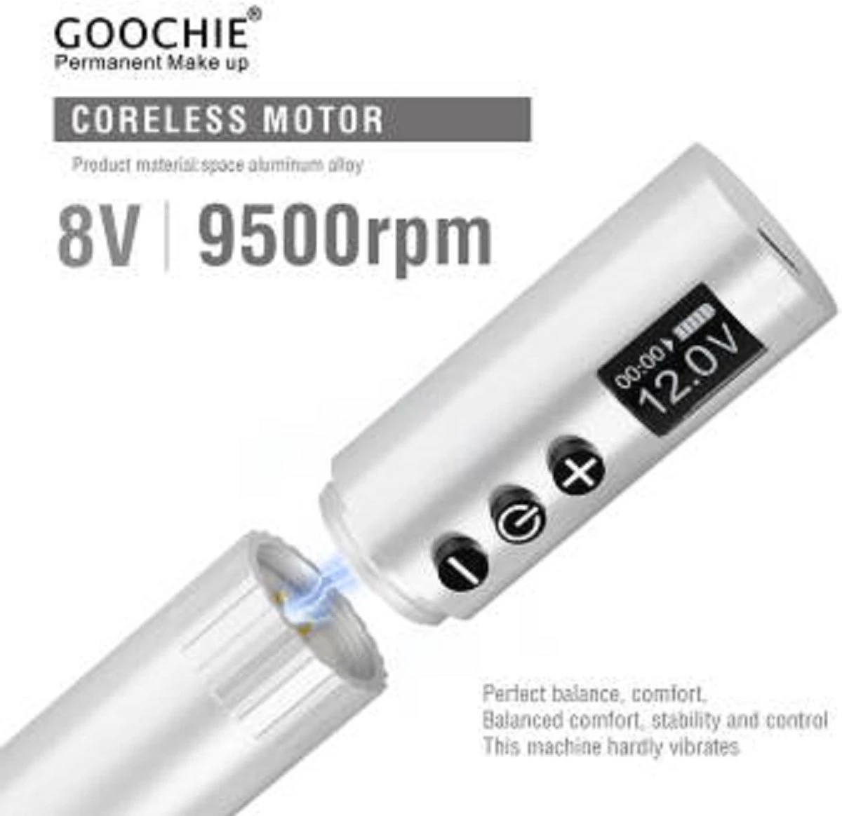 Goochie - Permanente Make-Up Pen – Draadloos – Permanente Make-Up Machine - Powderbrowse – Hairstroke – Wenkbrauwen – Lippen – Eyeliner - Pmu 4 Goochie - Permanente Make-Up Pen – Draadloos – Permanente Make-Up Machine - Powderbrowse – Hairstroke – Wenkbrauwen – Lippen – Eyeliner - Pmu - Afbeelding 2