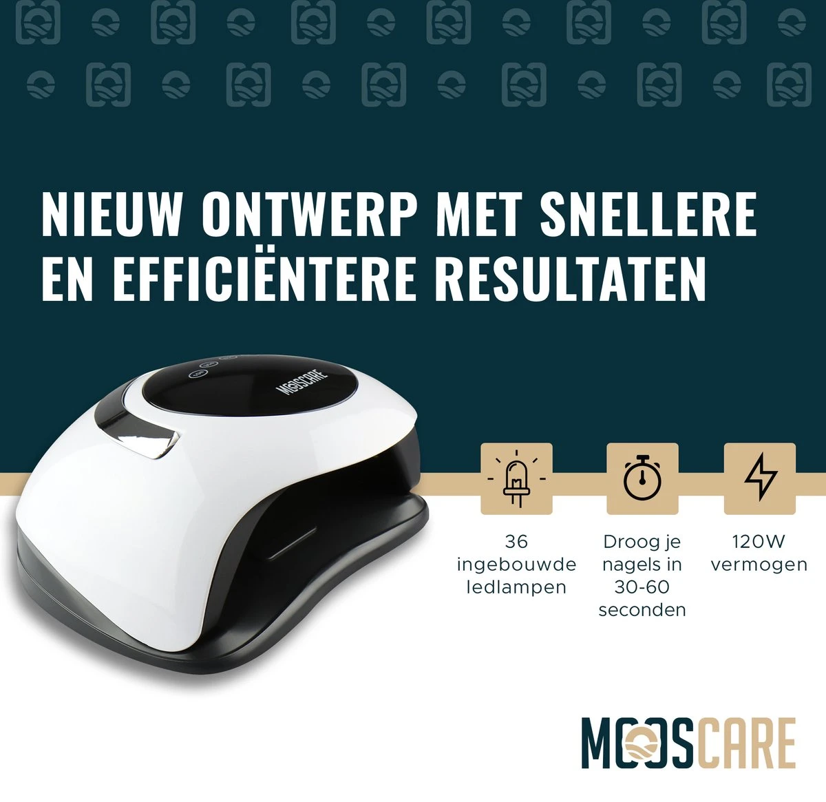 MOOSCARE 120 Watt LED Lamp Voor Gellak Nagels - UV Lamp Gelnagels - Nail Art Nagellamp - Gel Nagellak Nageldroger 7 MOOSCARE 120 Watt LED Lamp Voor Gellak Nagels - UV Lamp Gelnagels - Nail Art Nagellamp - Gel Nagellak Nageldroger - Afbeelding 5