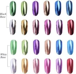 GUAPÀ - Holografische Glitter Poeder - Zilver - Nail Art & Nagel Decoratie Chrome Nails - 1 Stuk -Beroemde Cosmetica Winkel 1200x1168