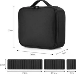 Cosmetica Koffer - Make-up Koffer Met Verstelbare Vakken - Visagie En Nagelstyliste Beauty Koffer - 26x23x9CM -Beroemde Cosmetica Winkel 1200x1171 8