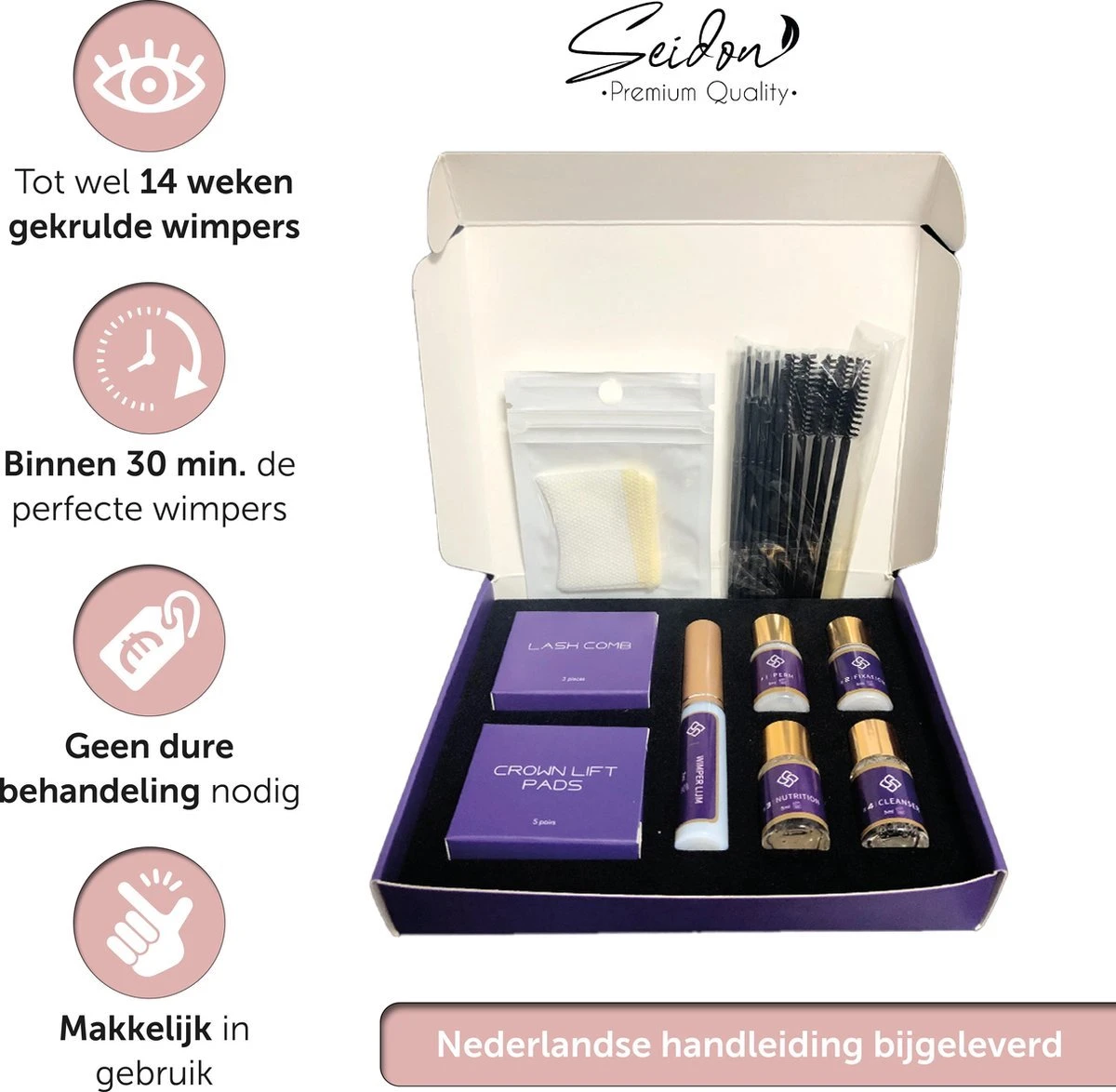 Seidon - Wimperlifting Set - Vernieuwde Editie - Lash Lift - Wimperkruller - Lash Lifting Kit 11 Seidon - Wimperlifting Set - Vernieuwde Editie - Lash Lift - Wimperkruller - Lash Lifting Kit - Afbeelding 9