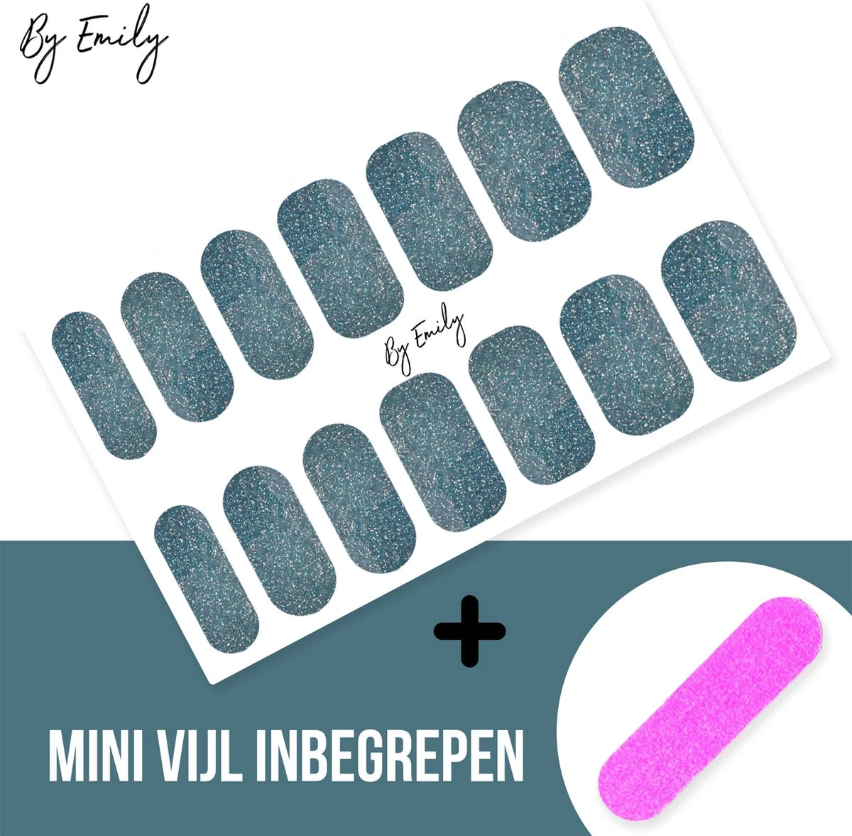By Emily - Nagel Wrap - Sparkly Turquoise | 14 Stickers | Nail Wrap | Nail Art | Trendy | Design | Nagellakvrij | Eenvoudig | Nagel Wrap | Nagel Stickers | Folie | Zelfklevend | Sjablonen 5 By Emily - Nagel Wrap - Sparkly Turquoise | 14 Stickers | Nail Wrap | Nail Art | Trendy | Design | Nagellakvrij | Eenvoudig | Nagel Wrap | Nagel Stickers | Folie | Zelfklevend | Sjablonen - Afbeelding 3