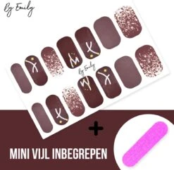 By Emily - Nagel Wrap - Star Struck | 14 Stickers | Nail Wrap | Nail Art | Trendy | Design | Nagellakvrij | Eenvoudig | Nagel Wrap | Nagel Stickers | Folie | Zelfklevend | Sjablonen -Beroemde Cosmetica Winkel 1200x1177