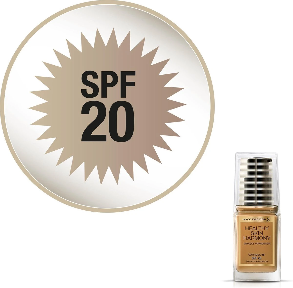 Max Factor Healthy Skin Harmony Foundation - 85 Caramel 8 Max Factor Healthy Skin Harmony Foundation - 85 Caramel - Afbeelding 6