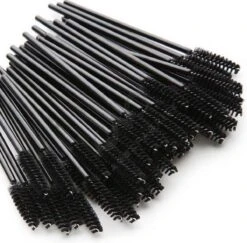 Knaak Wegwerp Wimper En Wenkbrauw Borsteltjes - Eyelash Extensions Brushes - 50 Stuks - Zwart