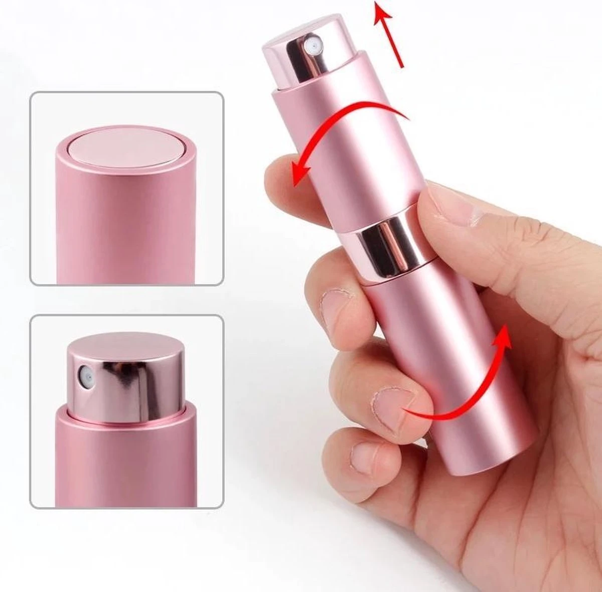 Scenty - Parfum Verstuiver Navulbaar - Mini Parfum Flesje - Reisflesje - Lichtroze 10 Scenty - Parfum Verstuiver Navulbaar - Mini Parfum Flesje - Reisflesje - Lichtroze - Afbeelding 8