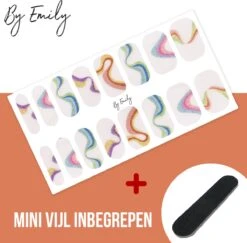 By Emily - Nagel Wrap - The Magic Belongs To Color | 16 Stickers | Nail Wrap | Nail Art | Trendy | Design | Nagellakvrij | Eenvoudig | Nagel Wrap | Nagel Stickers | Folie | Zelfklevend | Sjablonen -Beroemde Cosmetica Winkel 1200x1180 5