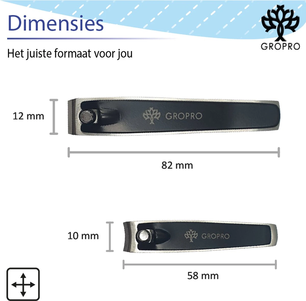 Gropro Nagelknippers - Zwart - Nagelknipper Set - Nagelknipper Groot En Klein 6 Gropro Nagelknippers - Zwart - Nagelknipper Set - Nagelknipper Groot En Klein - Afbeelding 4