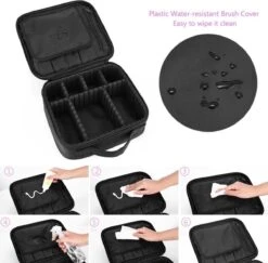 Cosmetica Koffer - Make-up Koffer Met Verstelbare Vakken - Visagie En Nagelstyliste Beauty Koffer - 26x23x9CM -Beroemde Cosmetica Winkel 1200x1182 9