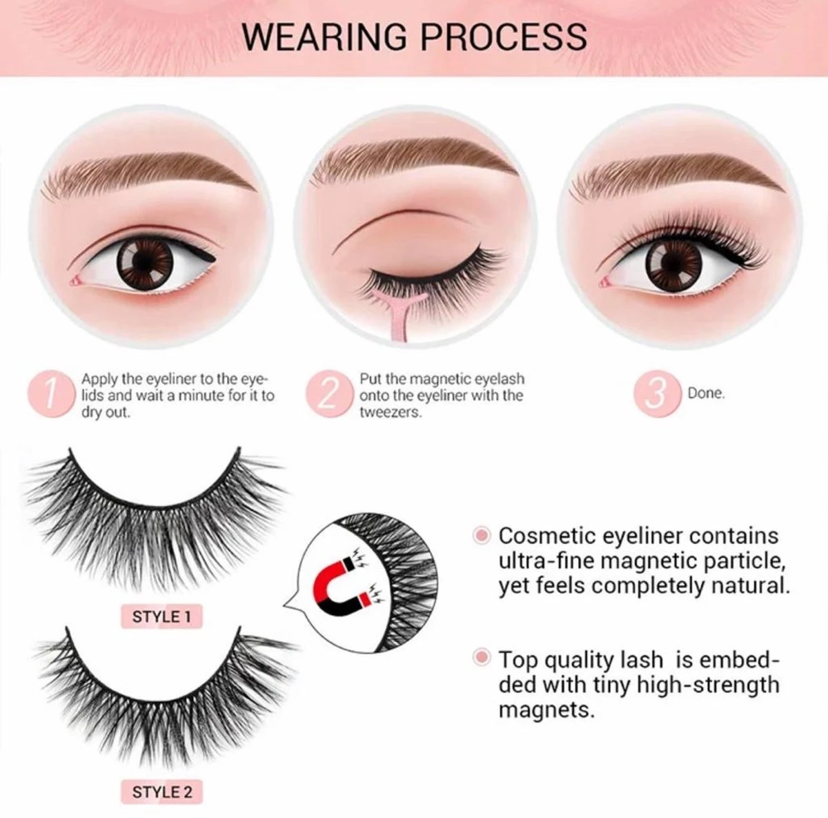 Nepwimpers - Nep Wimpers - Valse Wimpers - Lashes - False Lashes - Magnetische Wimpers - Magnetische Eyeliner - Miami 10 Nepwimpers - Nep Wimpers - Valse Wimpers - Lashes - False Lashes - Magnetische Wimpers - Magnetische Eyeliner - Miami - Afbeelding 8