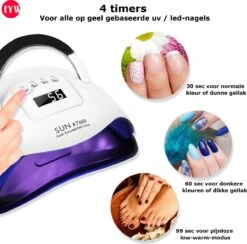 Nageldroger - Nageldrogers - 80 Watt UV LED Lamp Nagels - 45 Leds - Nagellak Droger - UV LED Lamp - Nagellamp - Nail Dryer - Nageldroger Voor Gel Nagellak - Gewone Nagellak - Wit -Beroemde Cosmetica Winkel 1200x1187 2