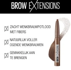 Maybelline Brow Extensions - 04 Medium Brown - Bruin Wenkbrauwpotlood - 10,5 Gr. -Beroemde Cosmetica Winkel 1200x1188 12