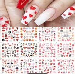 Nagelstickers - Nail Art Stickers 12 Velletjes Romantic II Nagel Decoratie Dino`s Sale