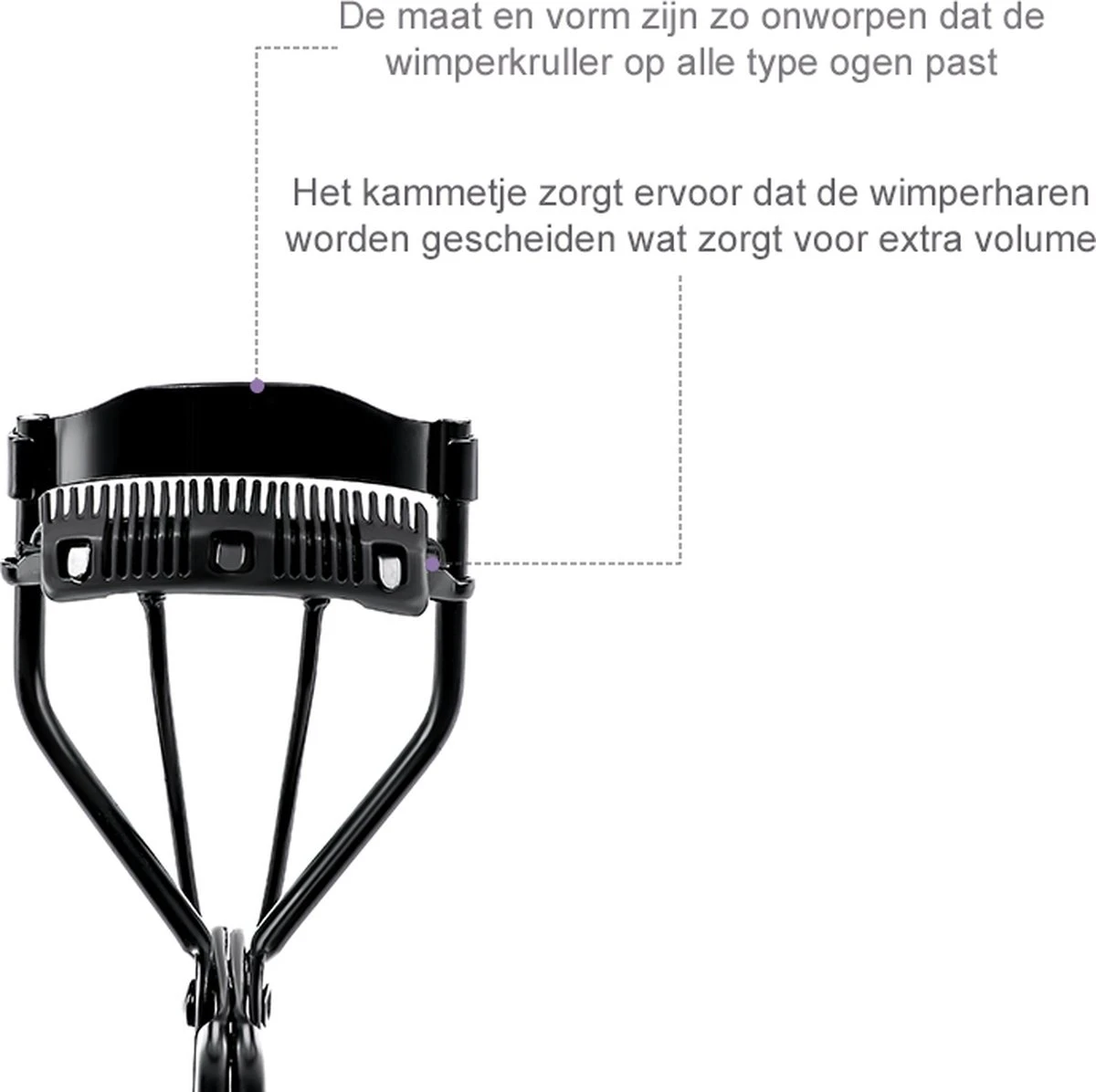 INTER-ESQUE® Wimperkruller - Eyelash Curler + 3x Gratis Extra Siliconen Pad & 3x Extra Kam - Zwart 8 INTER-ESQUE® Wimperkruller - Eyelash Curler + 3x Gratis Extra Siliconen Pad & 3x Extra Kam - Zwart - Afbeelding 6