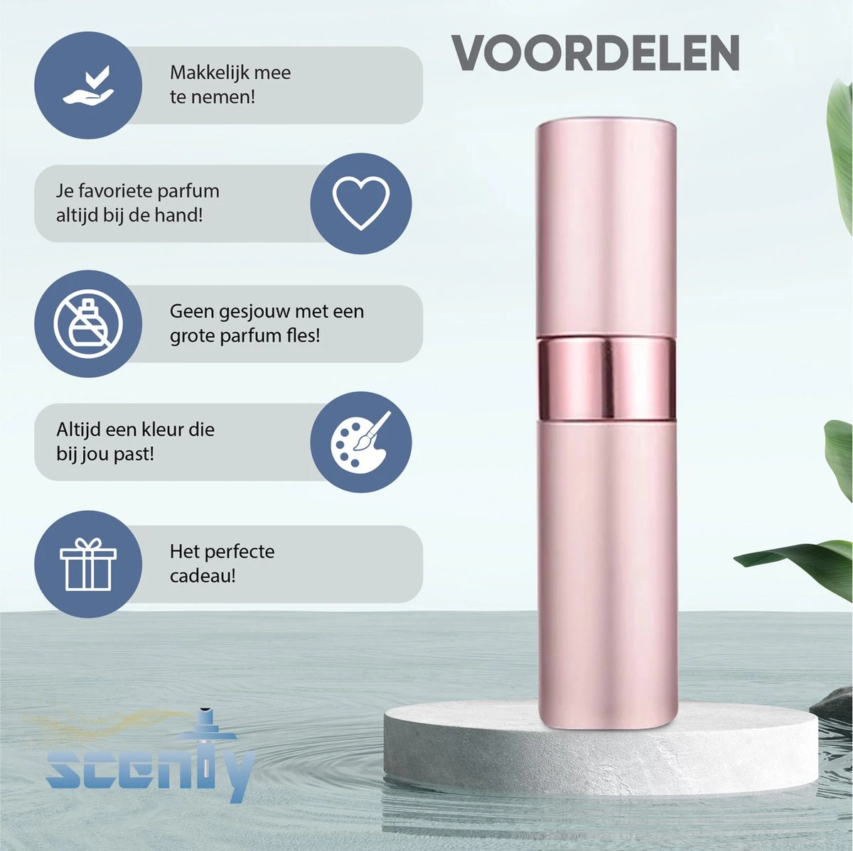 Scenty - Parfum Verstuiver Navulbaar - Mini Parfum Flesje - Reisflesje - Lichtroze 4 Scenty - Parfum Verstuiver Navulbaar - Mini Parfum Flesje - Reisflesje - Lichtroze - Afbeelding 2