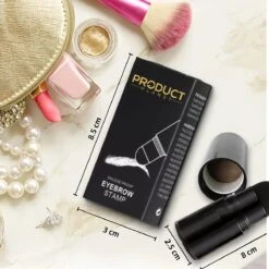 ProductPlanet Premium Wenkbrauw Stempel Set 2022 - Wenkbrauw Sjabloon - Wenkbrauwstempel - Brow Stamp - 10 Sjablonen - Borsteltje - Mesje - Herbruikbaar - Waterdicht - Cadeau Voor Haar - Donker Bruin -Beroemde Cosmetica Winkel 1200x1200 1318