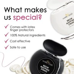 Marie-José & Co Brow Mapping String Set - Zwart & Witte Draad + 10 Vingerbeschermers - Perfect Wenkbrauwen Aftekenen Met Voorgekleurde Draad - Alternatief Voor Wenkbrauwsjablonen 13 Marie-José & Co Brow Mapping String Set - Zwart & Witte Draad + 10 Vingerbeschermers - Perfect Wenkbrauwen Aftekenen Met Voorgekleurde Draad - Alternatief Voor Wenkbrauwsjablonen -Beroemde Cosmetica Winkel 1200x1200 1338