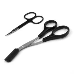 Wenkbrauw Trimmer Set - 8-delig – Met Epileer Pincet, 2x Wenkbrauw Schaartje, 2x Wenkbrauwmesje, Wenkbrauw Borstel, Wenkbrauwpotlood, Spoolie – In Stevige Etui - Zwart -Beroemde Cosmetica Winkel 1200x1200 1366