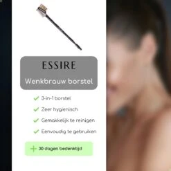 Essire Luxe Wenkbrauw Borstel - Wimperborstel - Wimperkam - 3-in-1 -Beroemde Cosmetica Winkel 1200x1200 1491