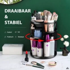ESSIBLE Make-Up Organizer - 360° Roterend - Opbergbox - Opbergdoos Cosmetica - Sieradendoos - Nagellak - Lippenstift - Zwart 13 ESSIBLE Make-Up Organizer - 360° Roterend - Opbergbox - Opbergdoos Cosmetica - Sieradendoos - Nagellak - Lippenstift - Zwart -Beroemde Cosmetica Winkel 1200x1200 1547