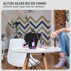 Cosmetica Koffer - Make-up Koffer Met Verstelbare Vakken - Visagie En Nagelstyliste Beauty Koffer - 26x23x9CM -Beroemde Cosmetica Winkel 1200x1200 1553