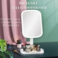 HighHome - Make Up Spiegel Met Led Verlichting - Inclusief 10x Spiegel - 3 Warmtes - 360 °C Draaibaar -Beroemde Cosmetica Winkel 1200x1200 1599