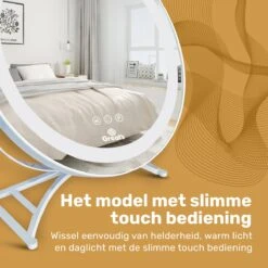 Great's® Make Up Spiegel Met LED Verlichting- ⌀ 40cm - Visagie Spiegel Rond - Extra Close Up Spiegeltje 10x - Wit -Beroemde Cosmetica Winkel 1200x1200 1602