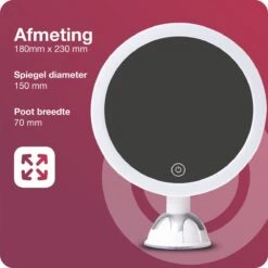 Innovision Make Up Spiegel - Met Verlichting En Zuignap - 360° Verstelbaar - Werkt Op Batterijen En Op Stroom - 5x Vergroot -Beroemde Cosmetica Winkel 1200x1200 1616