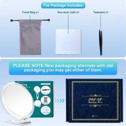 5 Inch, 20x Vergrotende Spiegel, Tweezijdige Spiegel, 20X/1x Vergroting, Opvouwbare Make-upspiegel Met Handheld/standaard, Gebruik Voor Make-up Toepassing, Pincet, En Mee-eter/smetverwijdering. (zilver) 13 5 Inch, 20x Vergrotende Spiegel, Tweezijdige Spiegel, 20X/1x Vergroting, Opvouwbare Make-upspiegel Met Handheld/standaard, Gebruik Voor Make-up Toepassing, Pincet, En Mee-eter/smetverwijdering. (zilver) -Beroemde Cosmetica Winkel 1200x1200 1625