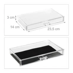 Relaxdays Make-up Organizer Klein - Stapelbaar - Sieradendoosje - Cosmetica - Opbergbox - Doorzichtig -Beroemde Cosmetica Winkel 1200x1200 1653