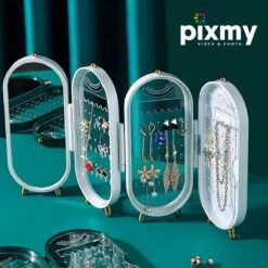 PIXMY® - Wit - Sieradenhouder - Oorbellenrekje - Sieradenrekje - Sieraden Organizer - Sieraden Doos - Sieraden Opbergen -Beroemde Cosmetica Winkel 1200x1200 1658