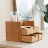 Merkloos Decopatent® Luxe Make-up Organizer Met 3 Lades - Cosmetica Organizer Make Up Met Schuiflade Bamboe Hout - Cosmeticahouder - Toren -Beroemde Cosmetica Winkel 1200x1200 1678