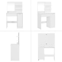 MIRA Home - Kaptafel - Make-up Tafel - Wit - Spaanplaat - 80x40x132cm -Beroemde Cosmetica Winkel 1200x1200 1699