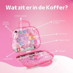 Make Up Koffer 25 Delig - Roze - Make Up Koffer Met Inhoud - Make Up Koffer Meisjes - Make Up Koffer Kinderen - Make Up Set Voor Meisjes -Beroemde Cosmetica Winkel 1200x1200 1709