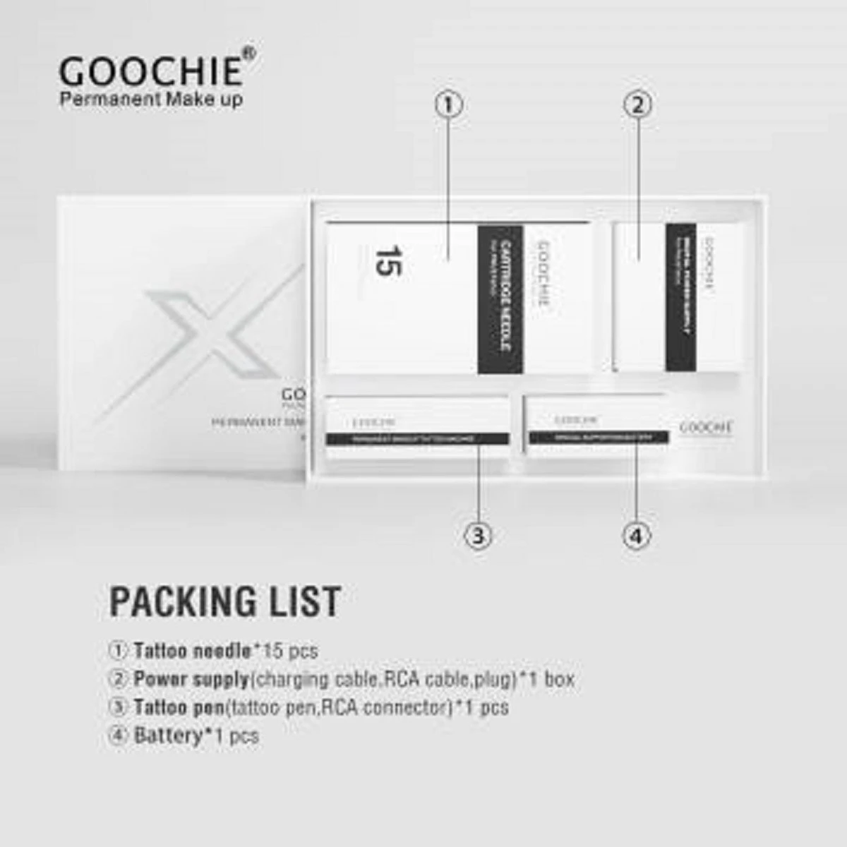 Goochie - Permanente Make-Up Pen – Draadloos – Permanente Make-Up Machine - Powderbrowse – Hairstroke – Wenkbrauwen – Lippen – Eyeliner - Pmu 7 Goochie - Permanente Make-Up Pen – Draadloos – Permanente Make-Up Machine - Powderbrowse – Hairstroke – Wenkbrauwen – Lippen – Eyeliner - Pmu - Afbeelding 5